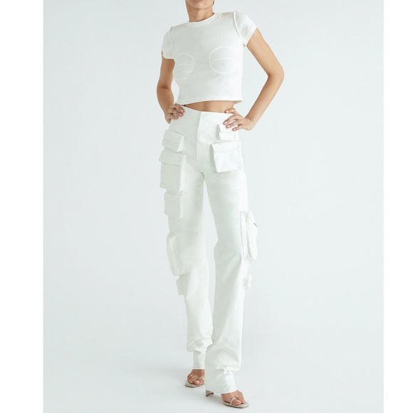 Orseund Iris Ecru Pocket Pants Hailey Bieber Cargo Shadow Hill Gallery Dept - Picture 2 of 13